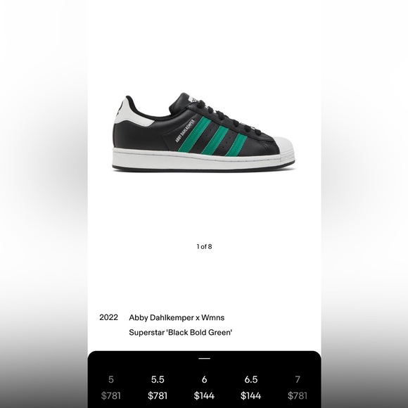🔥NEW🔥Abby Dahlkemper Adidas x Wmns Superstar (Black/Green) Women’s Size 6 - Picture 11 of 11